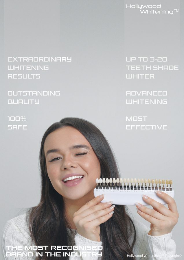 Hollywood Whitening shade guide results